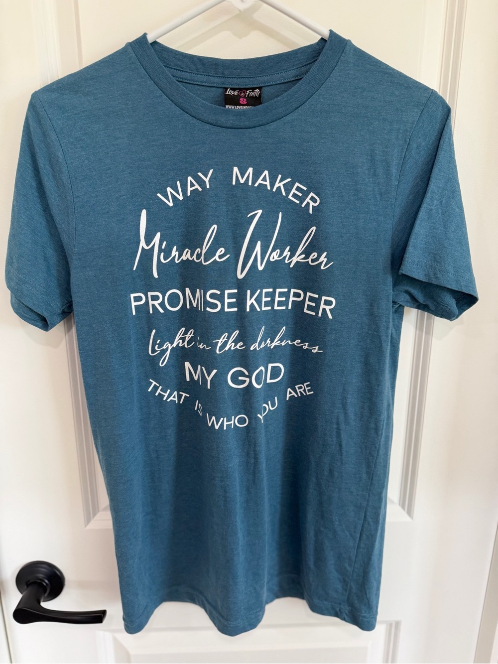 Blue Graphic Tee - Way Maker Miracle Worker